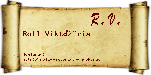 Roll Viktória névjegykártya