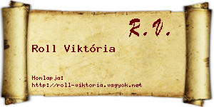 Roll Viktória névjegykártya