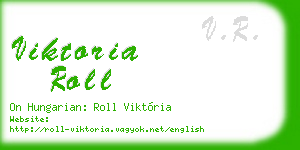 viktoria roll business card